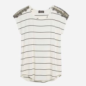 Papermoon Kayli Lace Shoulder Knit Top